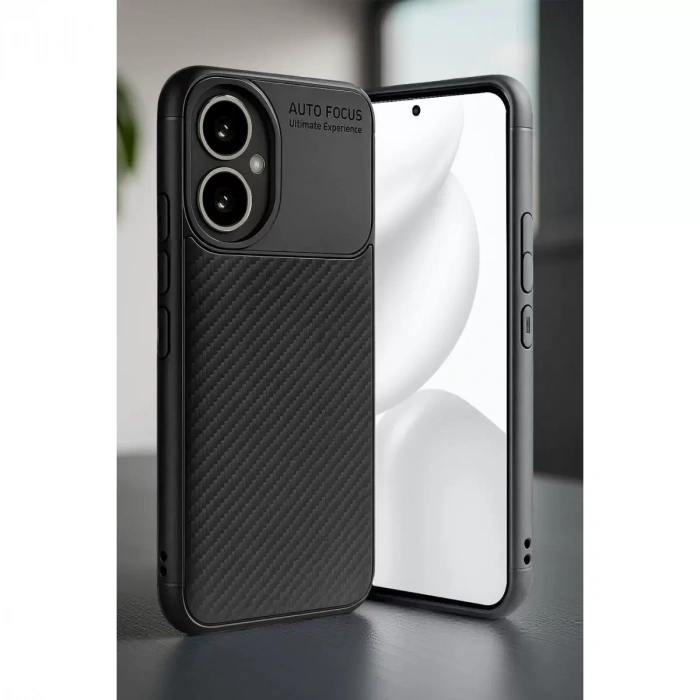 Honor 400 Kılıf Auto Focus Karbon Kapak - Siyah
