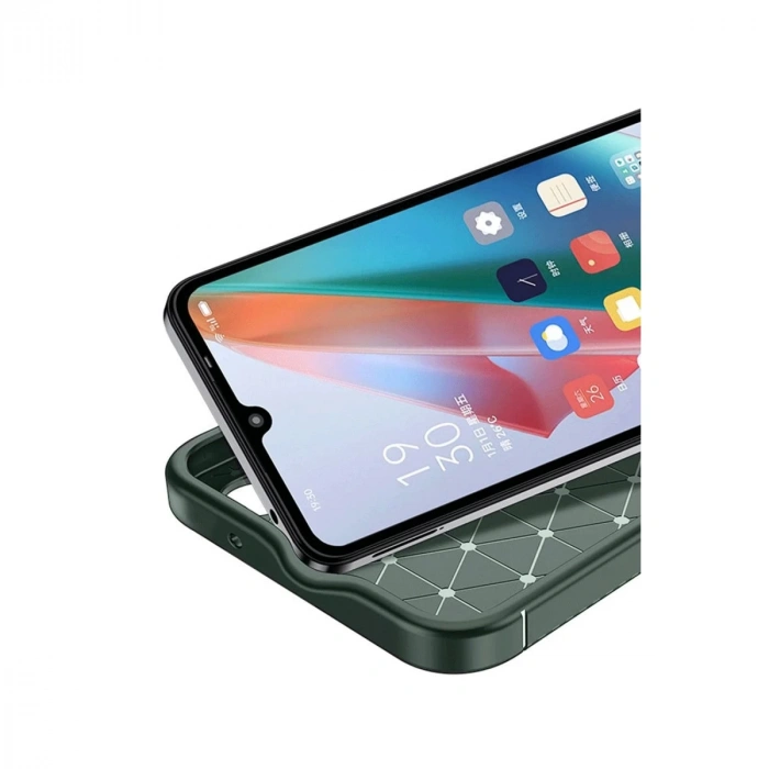 Honor Magic 7 Lite Kılıf Auto Focus Karbon Kapak - Koyu Yeşil