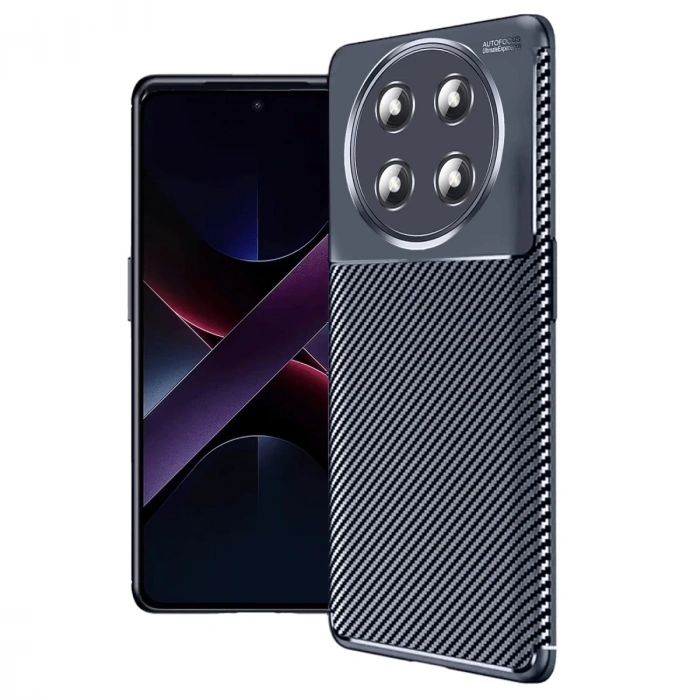 Honor Magic 7 Lite Kılıf Auto Focus Karbon Kapak - Lacivert