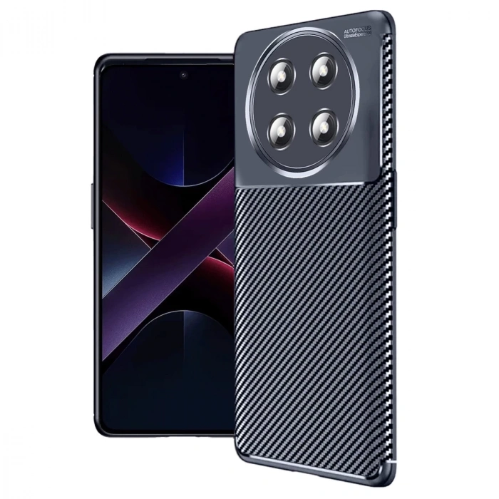 Honor Magic 7 Lite Kılıf Auto Focus Karbon Kapak - Lacivert