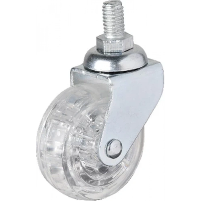 Hts 326 - 50x20 mm Şeffaf Makaralı Vidalı Teker 4 Adet