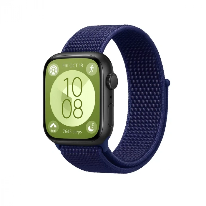 Huawei Fit 4 Hasırlı Cırtcırtlı Kordon - Lacivert-mürdüm