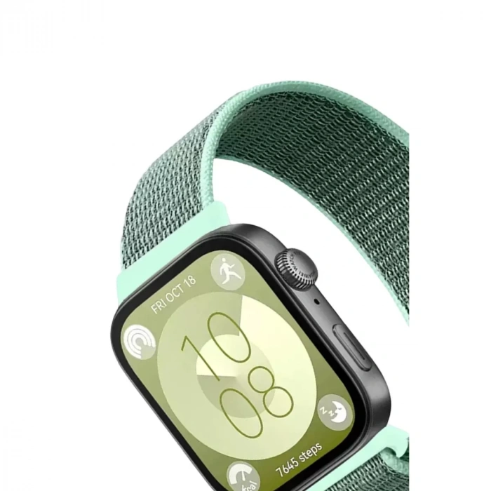 Huawei Fit 4 Hasırlı Cırtcırtlı Kordon - Turkuaz