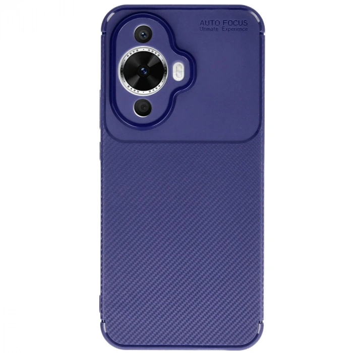 Huawei Nova 12s Kılıf Auto Focus Karbon Kapak - Lacivert