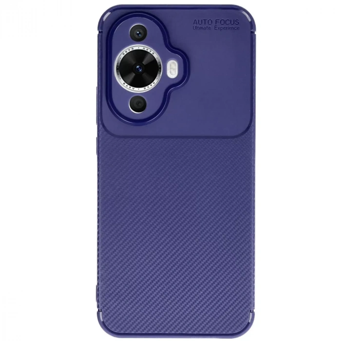Huawei Nova 12s Kılıf Auto Focus Karbon Kapak - Lacivert
