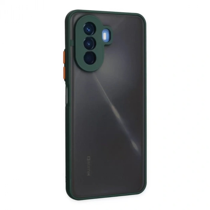 Huawei Nova Y70 Kılıf Montreal Silikon Kapak - Yeşil