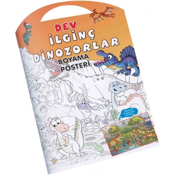 İinç Dinozorlar Dev Boyama Posteri