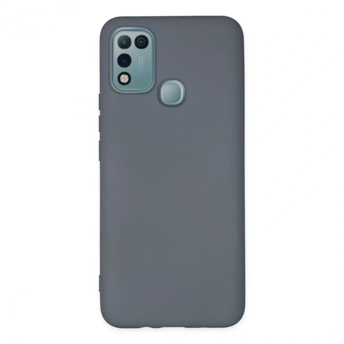 İnfinix Hot 10 Play Kılıf Nano İçi Kadife Silikon - Gri