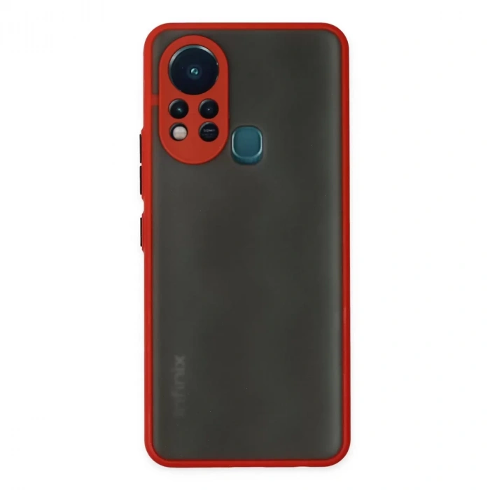 İnfinix Hot 11s Kılıf Montreal Silikon Kapak - Kırmızı