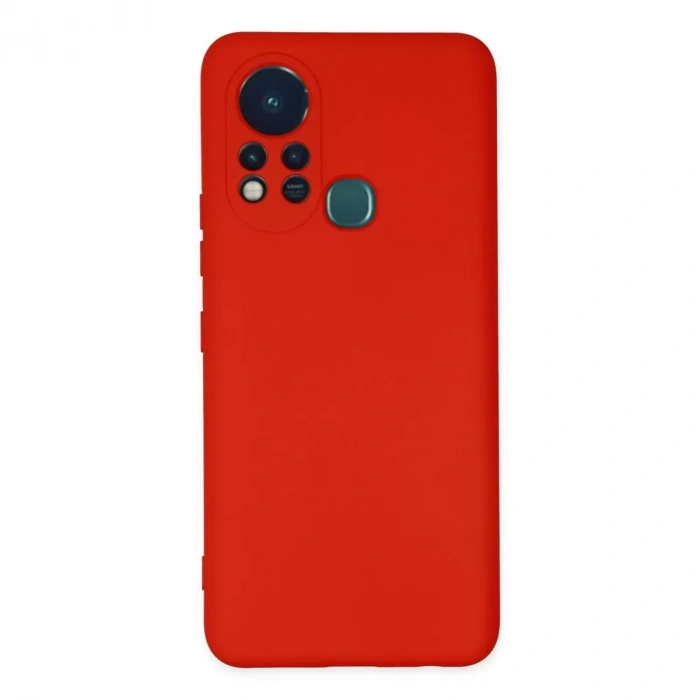 İnfinix Hot 11s Kılıf Nano İçi Kadife Silikon - Kırmızı