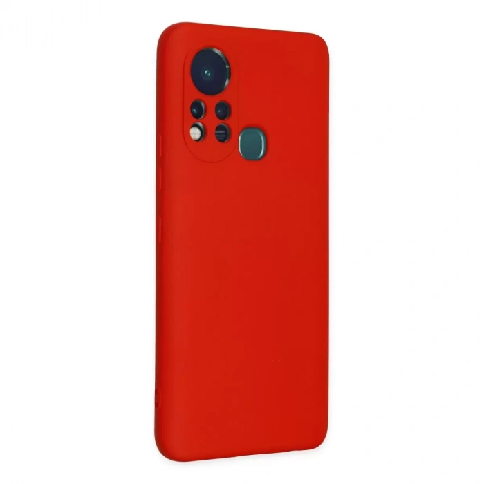 İnfinix Hot 11s Kılıf Nano İçi Kadife Silikon - Kırmızı