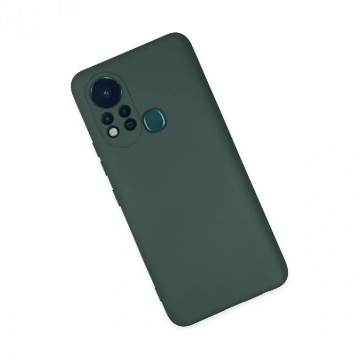 İnfinix Hot 11s Kılıf Nano İçi Kadife Silikon - Koyu Yeşil