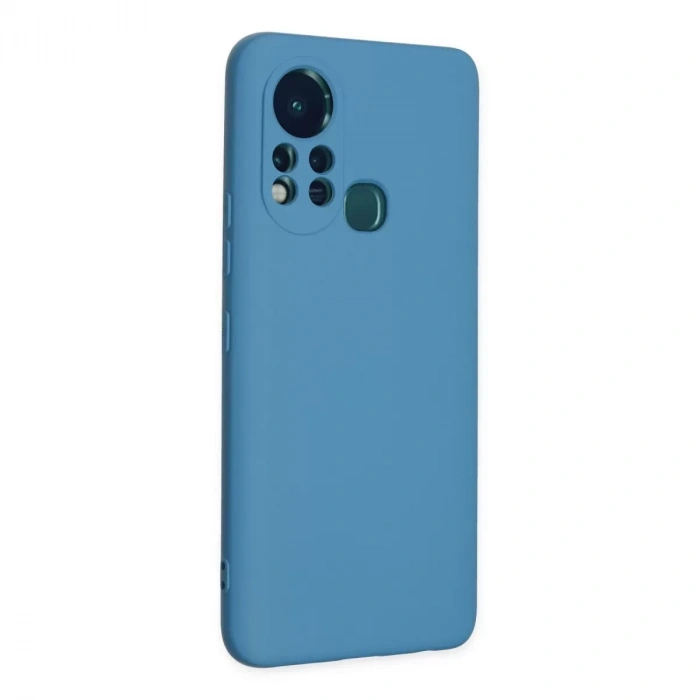İnfinix Hot 11s Kılıf Nano İçi Kadife Silikon - Mavi