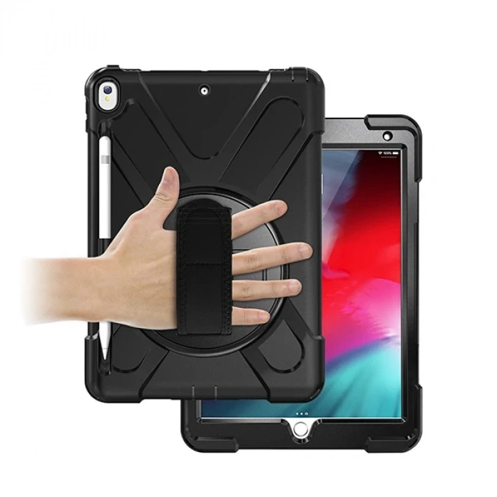 İPad Pro 10.5 Air10.5 2019 Kalem Yerli Standlı Zırh Kılıf Shockproof case-(5775)