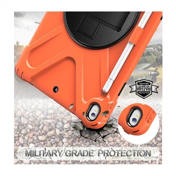 İPad Pro 10.5 Air10.5 2019 Kalem Yerli Standlı Zırh Kılıf Shockproof case-(5775)