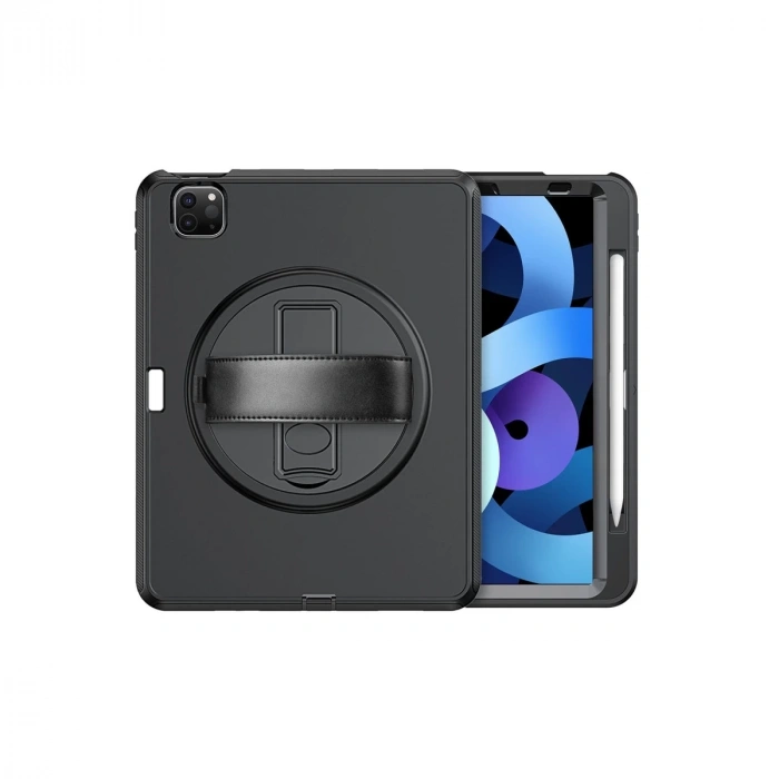 İpad Pro 11 (2018) Kılıf Hand Strap Tablet Kılıfı - Siyah