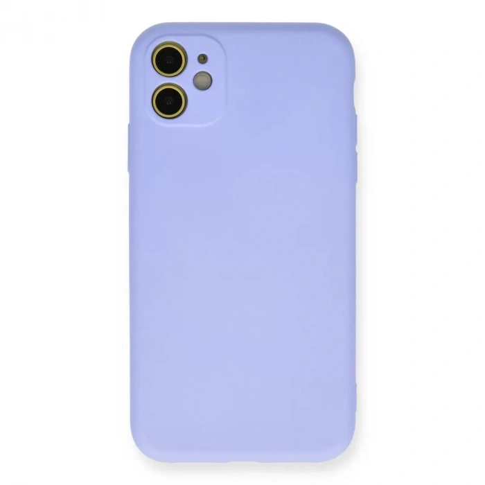 İphone 11 Kılıf Nano İçi Kadife Silikon - Lila