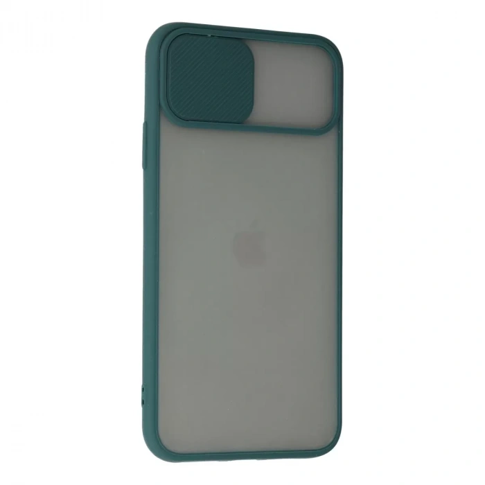 İphone 11 Pro Kılıf Palm Buzlu Kamera Sürgülü Silikon - Yeşil