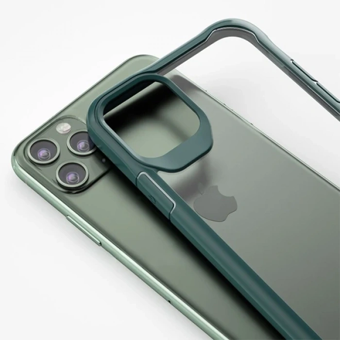 İPhone 11 Pro Max 6.5 İnch Shock Absorption PC+TPU Darbe Emici Kılıf-(5775)