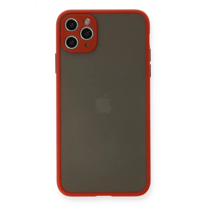 İphone 11 Pro Max Kılıf Montreal Silikon Kapak - Kırmızı