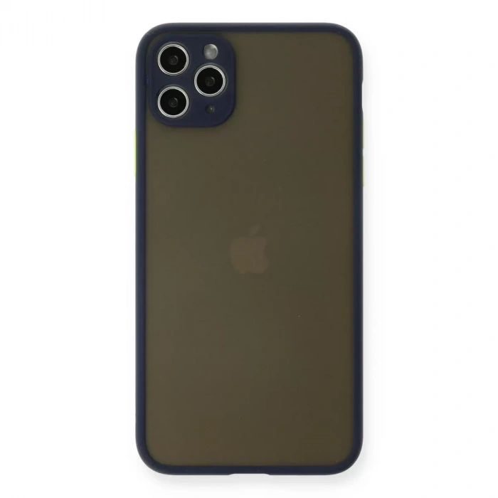 İphone 11 Pro Max Kılıf Montreal Silikon Kapak - Lacivert