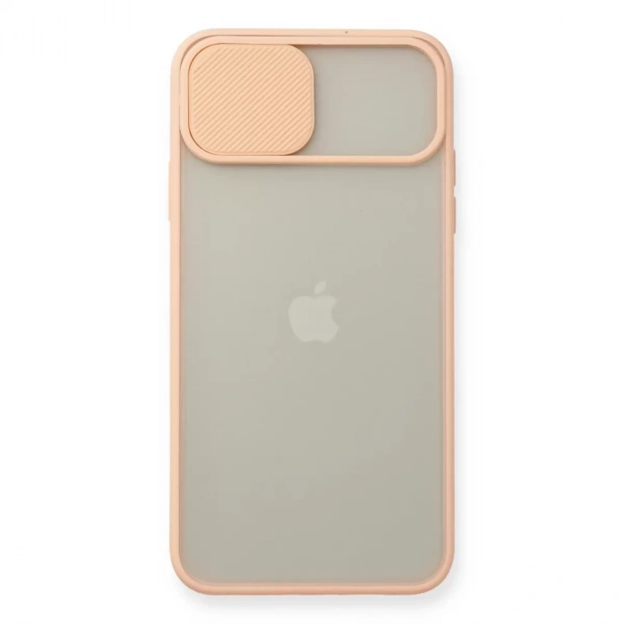 İphone 11 Pro Max Kılıf Palm Buzlu Kamera Sürgülü Silikon - Pembe