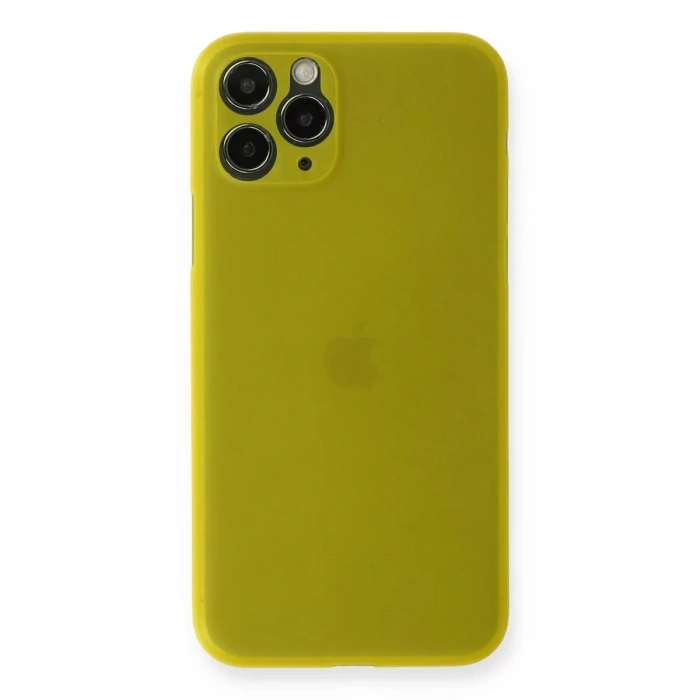 İphone 11 Pro Max Kılıf Pp Ultra İnce Kapak - Sarı