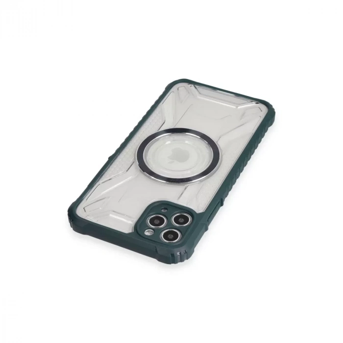 İphone 11 Pro Max Kılıf Prag Magneticsafe Kapak - Koyu Yeşil