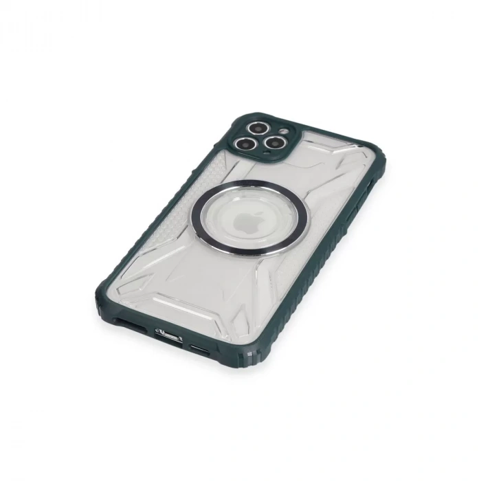 İphone 11 Pro Max Kılıf Prag Magneticsafe Kapak - Koyu Yeşil