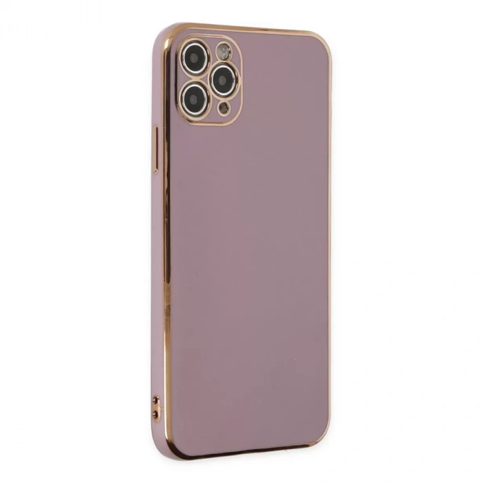 İphone 11 Pro Max Kılıf Volet Silikon - Mor