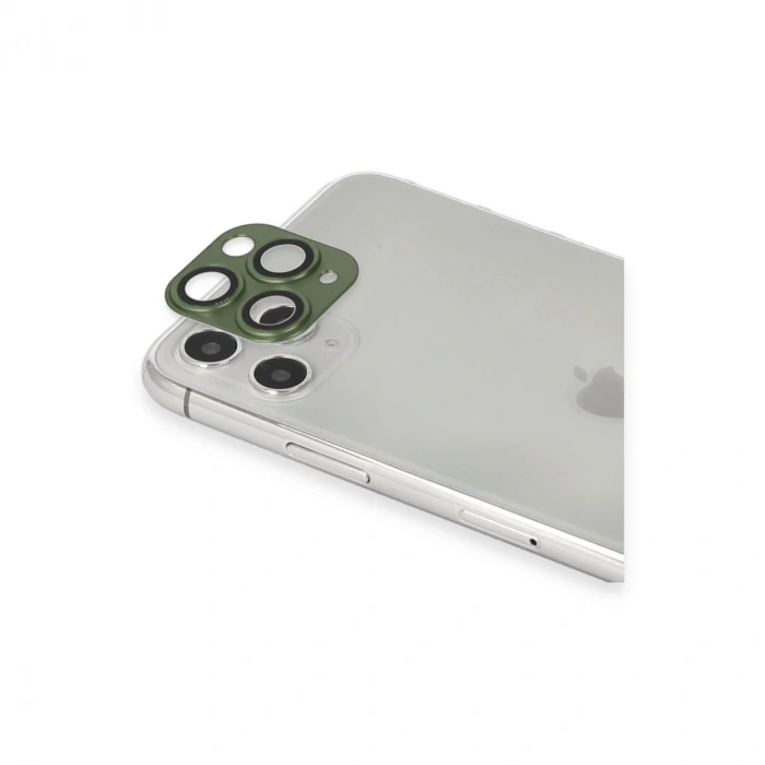 İphone 11 Pro Max Pers Alüminyum Kamera Lens - Yeşil