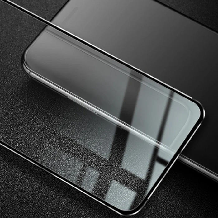 İPhone 11 Pro Metal Çerçeve Ön Arka 3D Full Tempered Cam Koruyucu-(5775)
