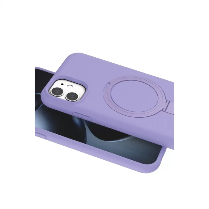 İphone 11 Regal Magsafe Standlı Kapak - Lila