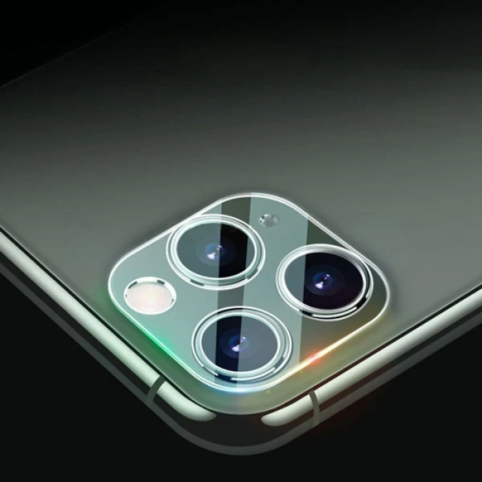 iPhone 12 6.1 Pro Full Tempered Kamera Koruyucu Kırılmaz Cam-(5775)