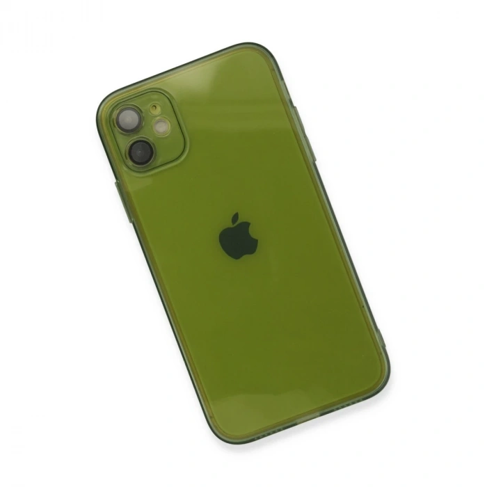 İphone 12 Kılıf Fly Lens Silikon - Yeşil
