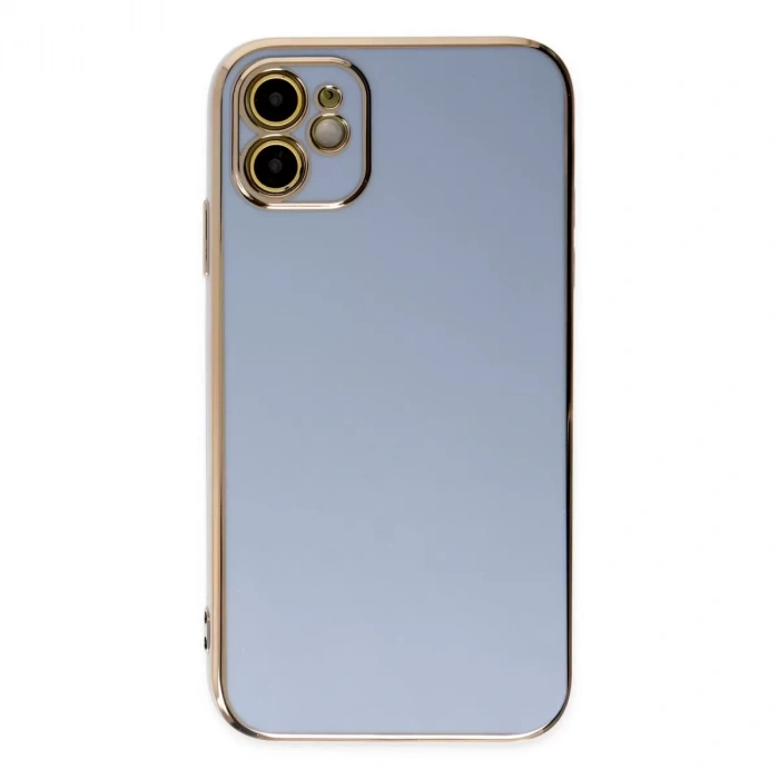 İphone 12 Kılıf Volet Silikon - Mavi