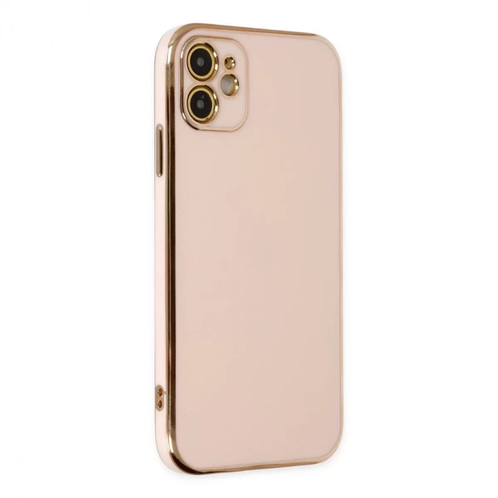 İphone 12 Kılıf Volet Silikon - Pembe