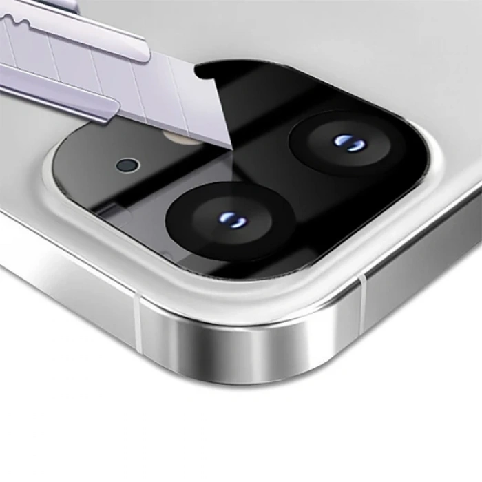 İPhone 12 Mini 3D full Kaplama Tempered Cam Kamera Koruyucu-(5775)