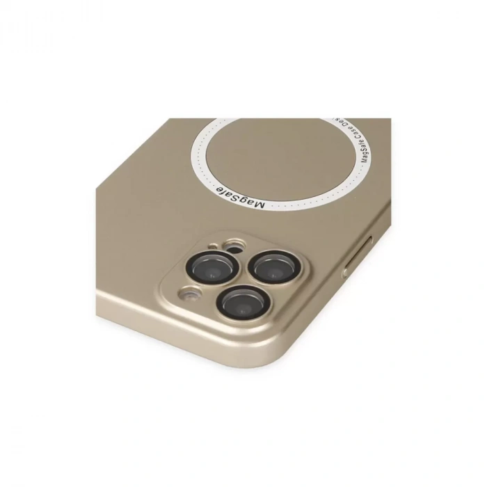 İphone 12 Pro Kılıf Jack Magneticsafe Lens Silikon - Gold
