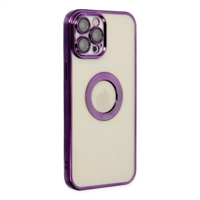 İphone 12 Pro Kılıf Slot Silikon - Mor