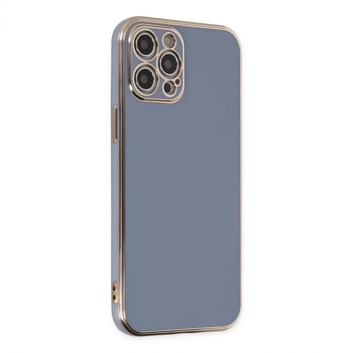 İphone 12 Pro Kılıf Volet Silikon - Mavi