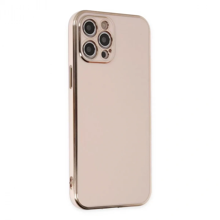 İphone 12 Pro Kılıf Volet Silikon - Pembe