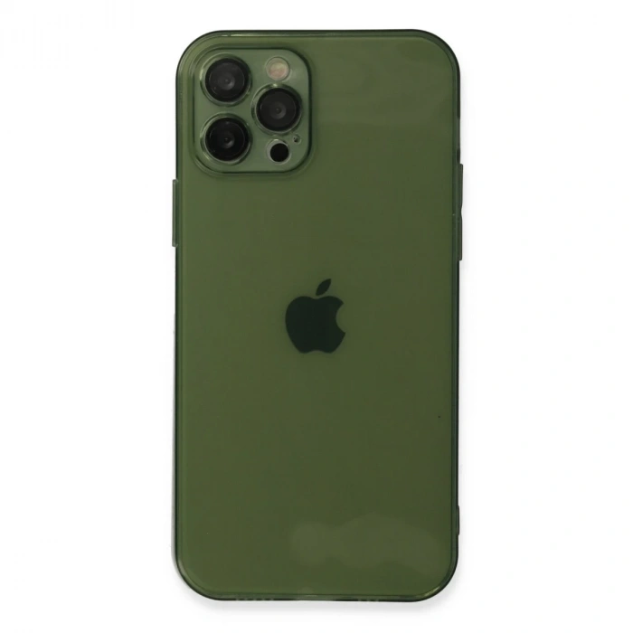İphone 12 Pro Max Kılıf Fly Lens Silikon - Yeşil