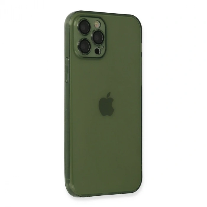 İphone 12 Pro Max Kılıf Fly Lens Silikon - Yeşil