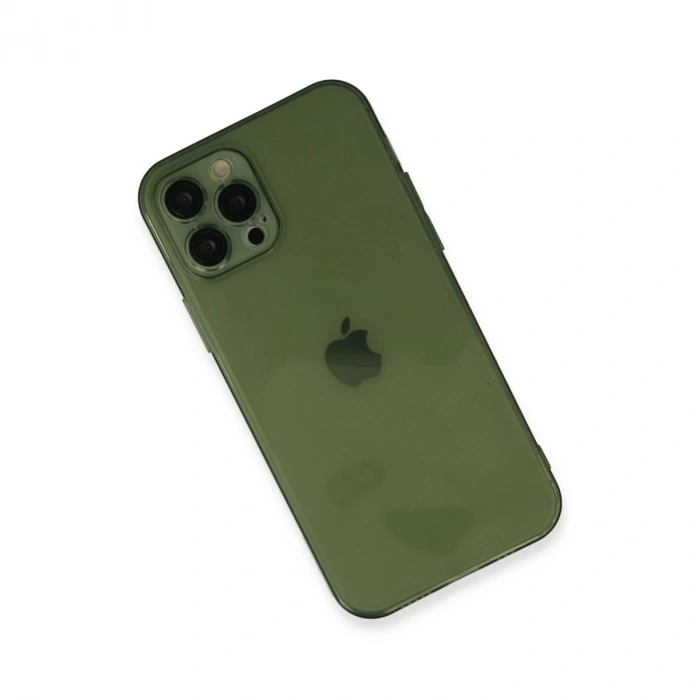 İphone 12 Pro Max Kılıf Fly Lens Silikon - Yeşil