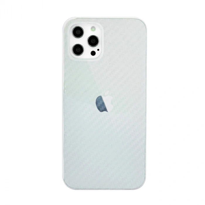 İphone 12 Pro Max Kılıf Karbon Pp Silikon - Şeffaf