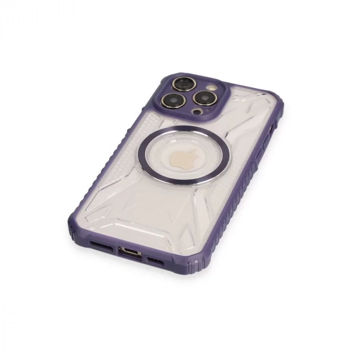 İphone 12 Pro Max Kılıf Prag Magneticsafe Kapak - Derin Mor