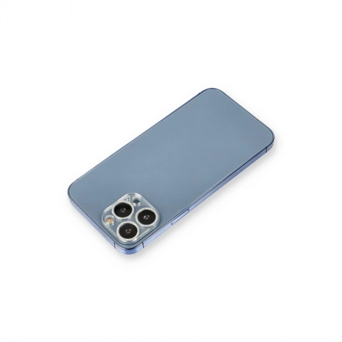 İphone 12 Pro Shine Kamera Lens Koruma Cam - Gümüş