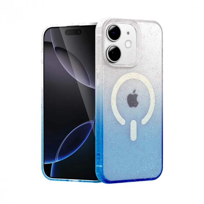 İphone 12 Pummel Shiny Magsafe Kapak - Mavi