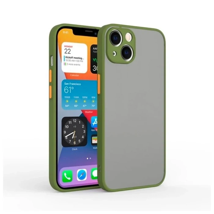 iPhone 13 6.1inç Kamera Korumalı Premium Silikon Kılıf-(5775)